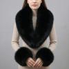 Detachable Collar Cuffs Set Soft Touch Neck Warmer Versatile Faux Fur Scarf Shawl  Evening Date