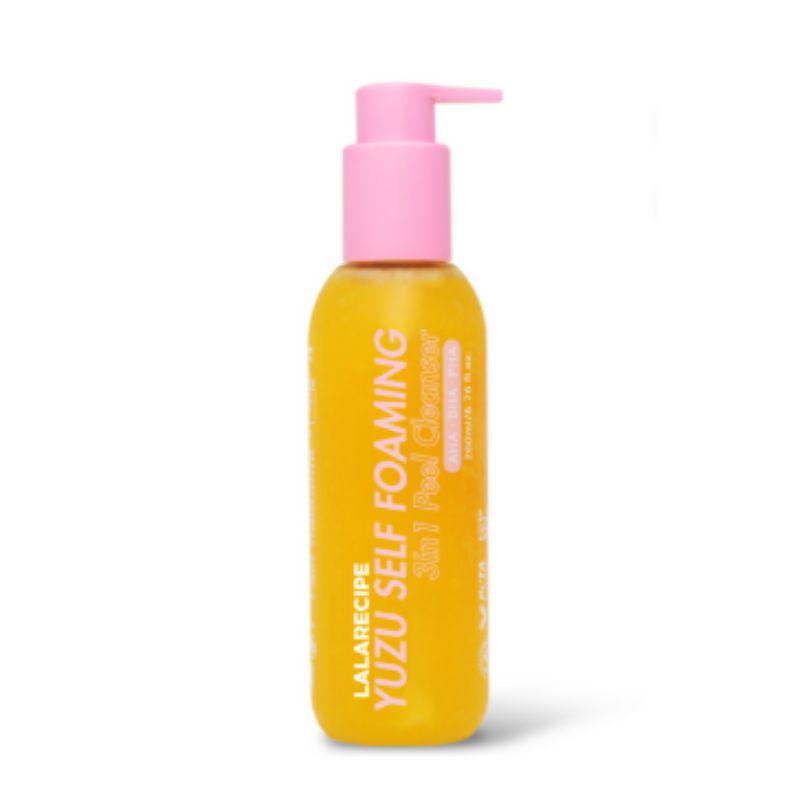 LALA RECIPE Yuzu Self Foaming 3-in-1 Peel Cleanser 200ml – Brightening Peeling & Deep Cleansing Facial Wash