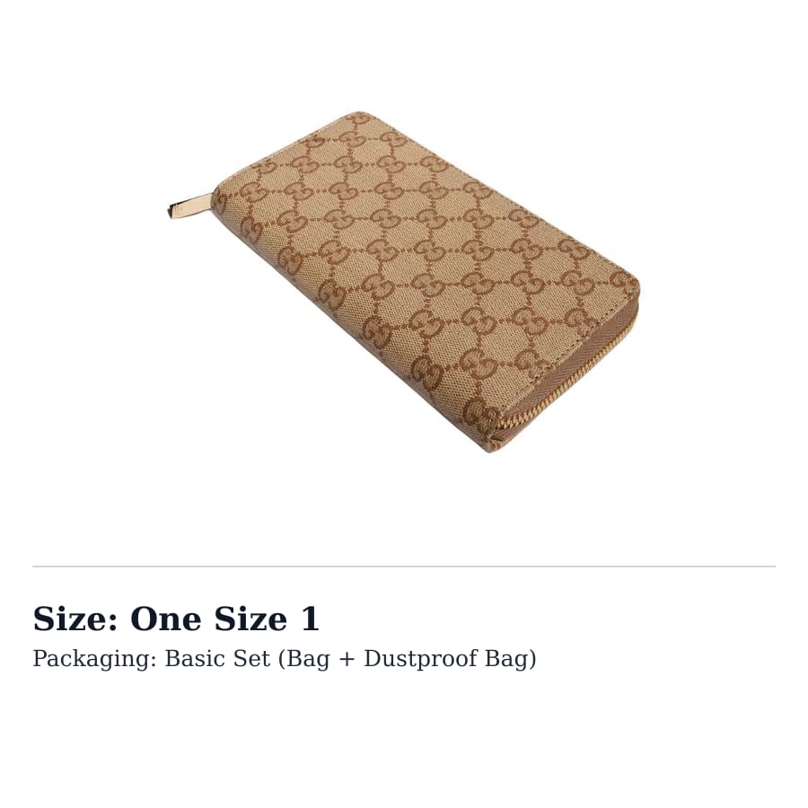 GUCCI GG Coated Canvas Wallet Men's Sand & Dark Brown 876434-FAF9W-9644