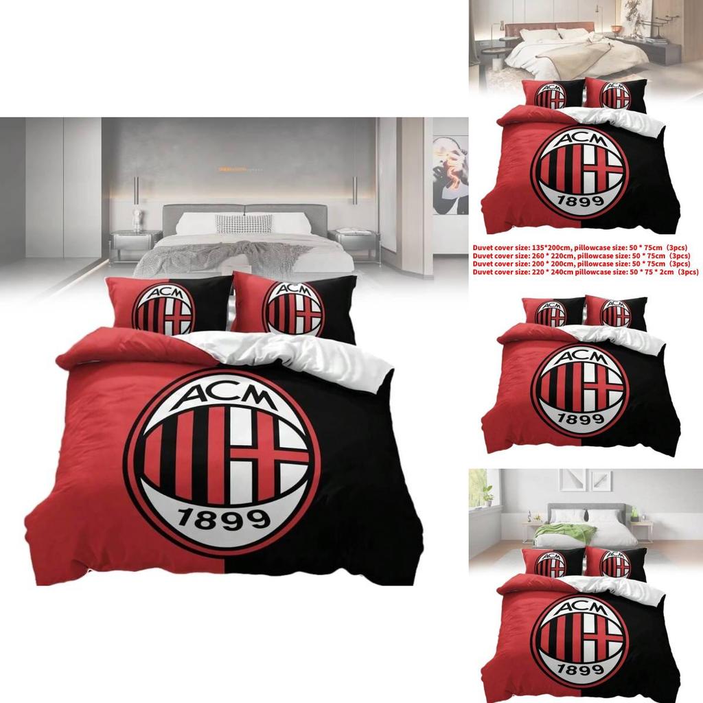 Team Logo 3piece Bed Linen With Durable Polyester And Active Print For Home Comfort
