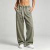Damen locker sitzende Wide Leg Jogginghose Lässige Sporthose für, Training und Alltag