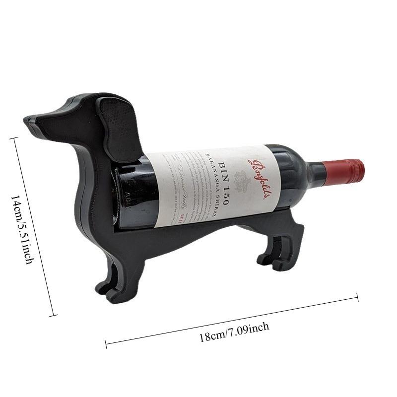 18 * 14 * 6cm Stojak na butelkę czerwonego wina dla psa, Wspornik podtrzymujący butelkę Stojak dekoracyjny Dekoracja Rzemiosło Dekoracja domu Figurki Miniatury