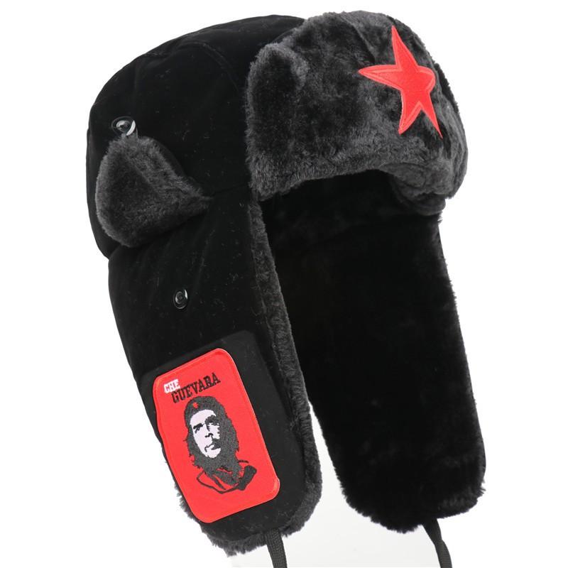 Winter Fleece Lined Russian-Style Trooper Hat With Ear Flaps Windproof Warm Outdoor Cap Men Women