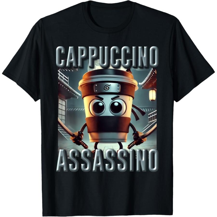 

Cappuccino Assassino AI Monster Italian Brainrot Kids Boys T-Shirt XXXXXL чорний