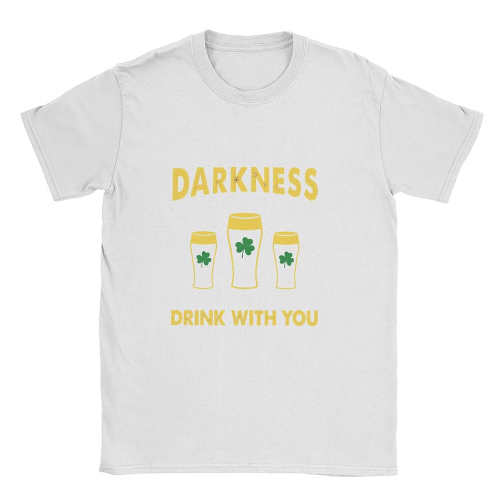Unisex TShirts Hello Darkness My Old Friend  Novelty  Cotton Tee Shirt Short Sleeve  T Shirt Crew Neck Clothing Plus Size