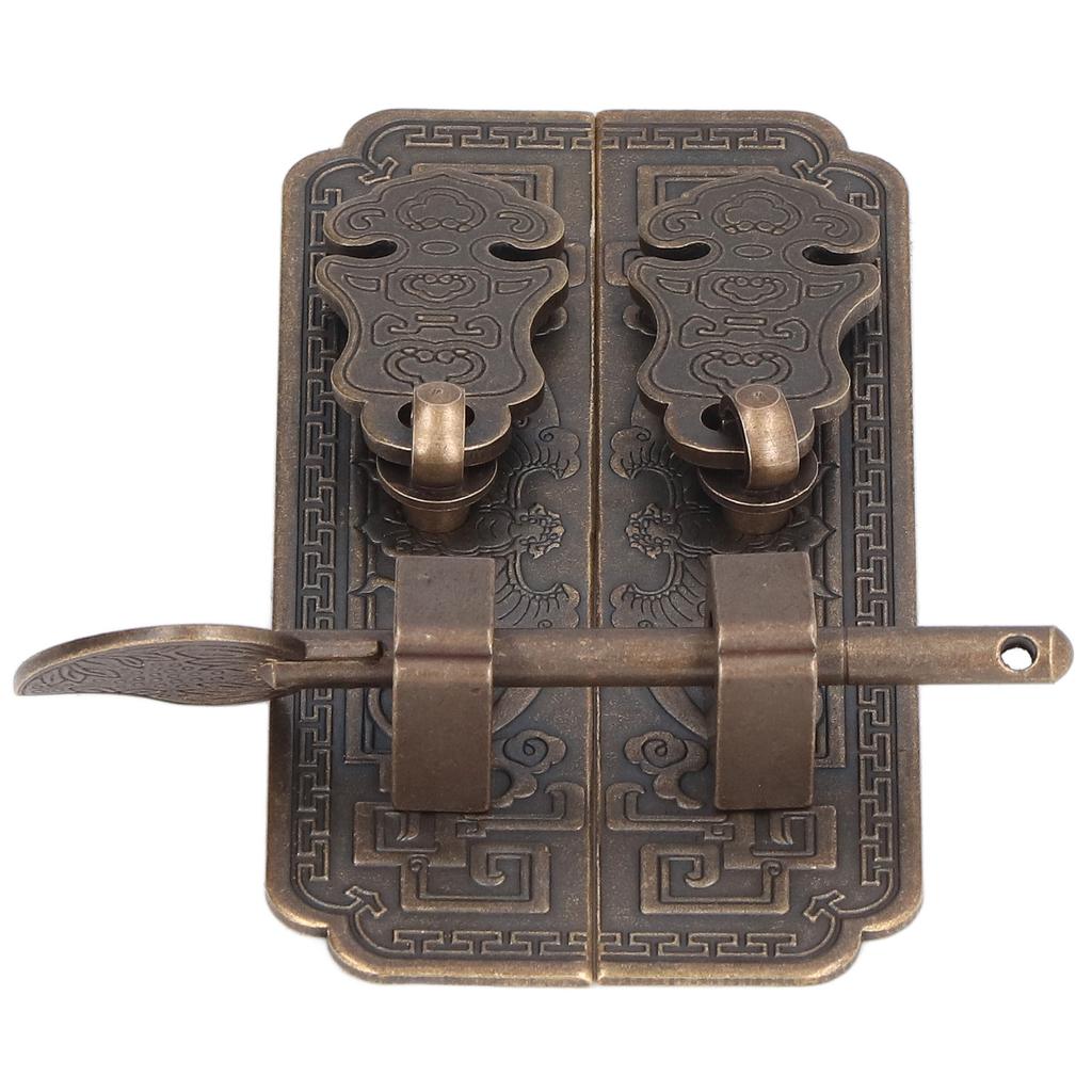 Cabinet Faceplate Brass Material Bronze Auspicious Bat Pattern Retro Chinese Cabinet Handles for