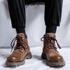 Men's shoes 2024 autumn and winter fashion British velvet new rhubarb boots British retro outdoor Martin boots 6000-R