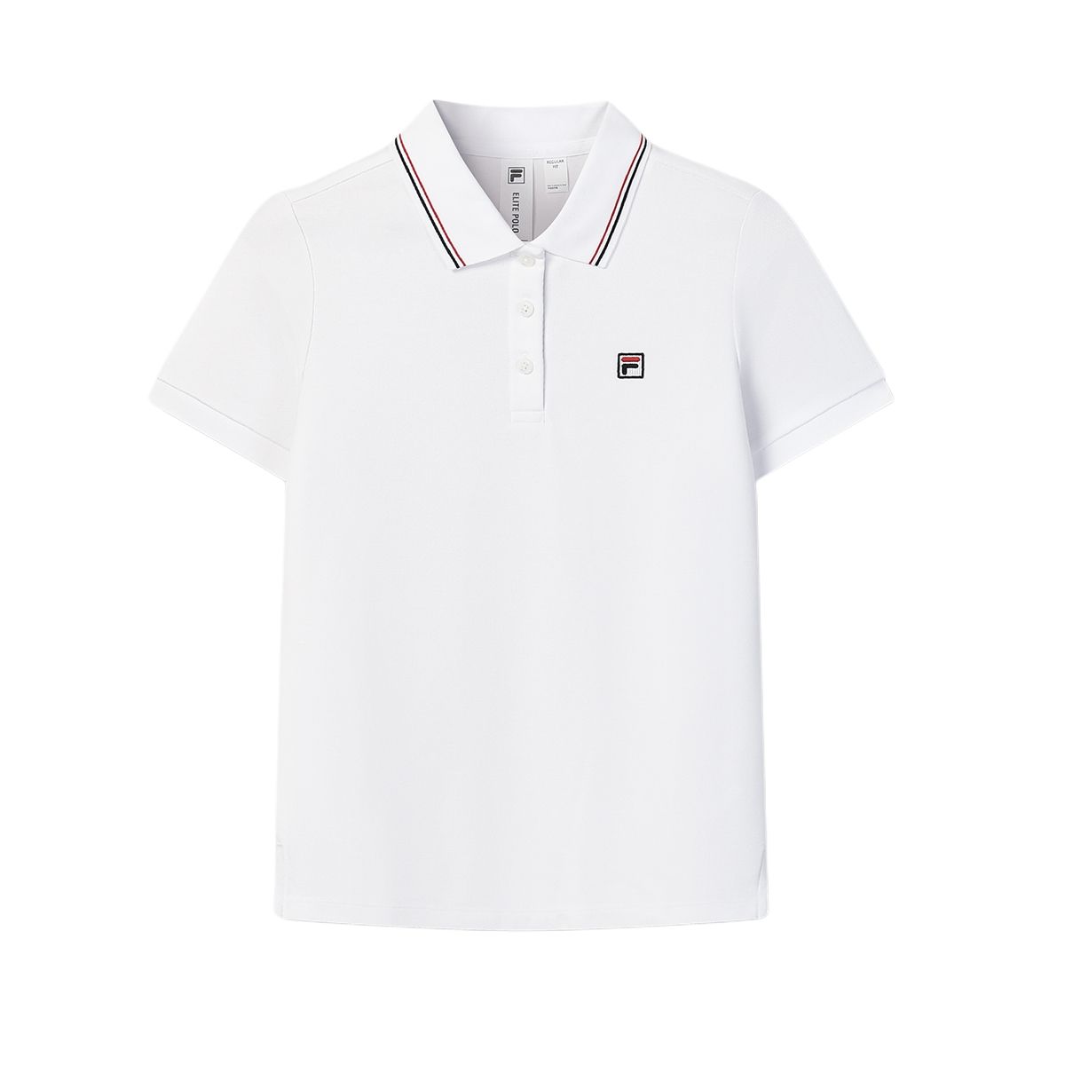 FILA F.C. Essential Pullover Knit Basic Short Sleeve Polo Shirt Women tops F11W621101F-WT S