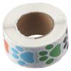 500PCS/Roll Puppy Pet Dog Paw Stickers Adorable Puppy Dog Paw Print Stickers Colored/black Self-adhesive Label Animal Stickers