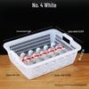 Large White Plastic Rectangular Kitchen Basket for Draining, Washing, and Storage