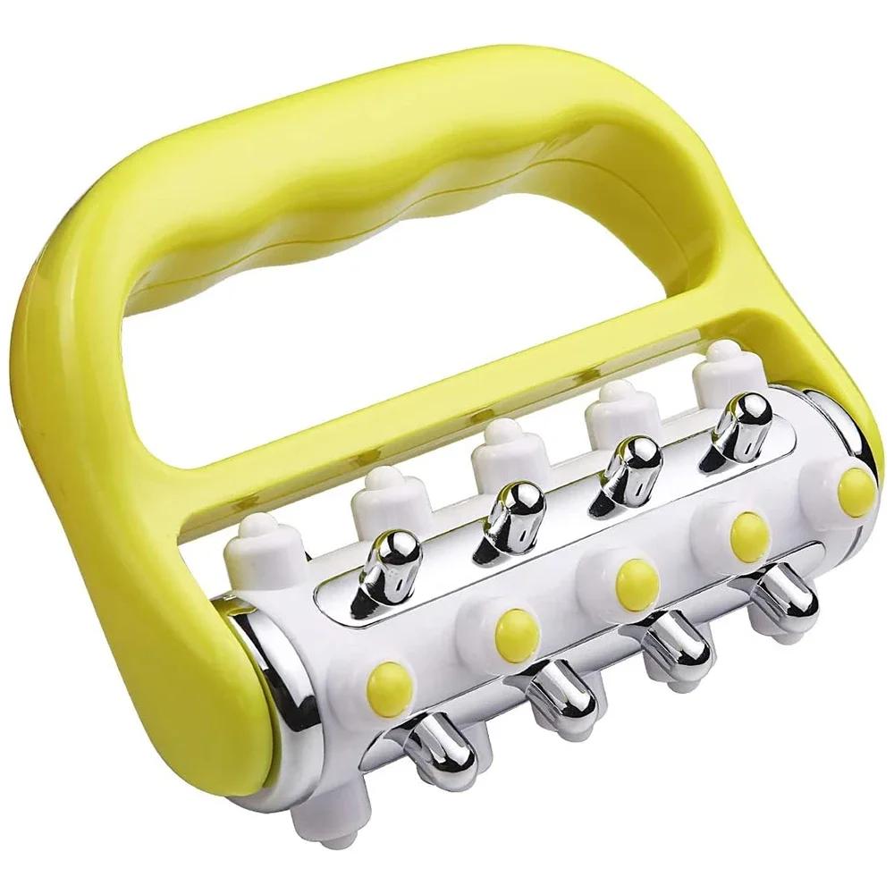 1Pcs Electroplated Roller Massager Portable Handheld Anti Relief Blasting Massage Roller Muscle Massage Fascia Massager For Body
