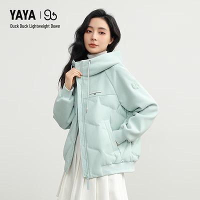 Ya Ya Women's 90+ Series Lightweight Hooded Short Down Jacket