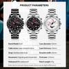 OPK 8128 Business Men’s Dress Wristwatch Fashion Waterproof Calendar Stainless Steel Luxury Classic Watch for Man