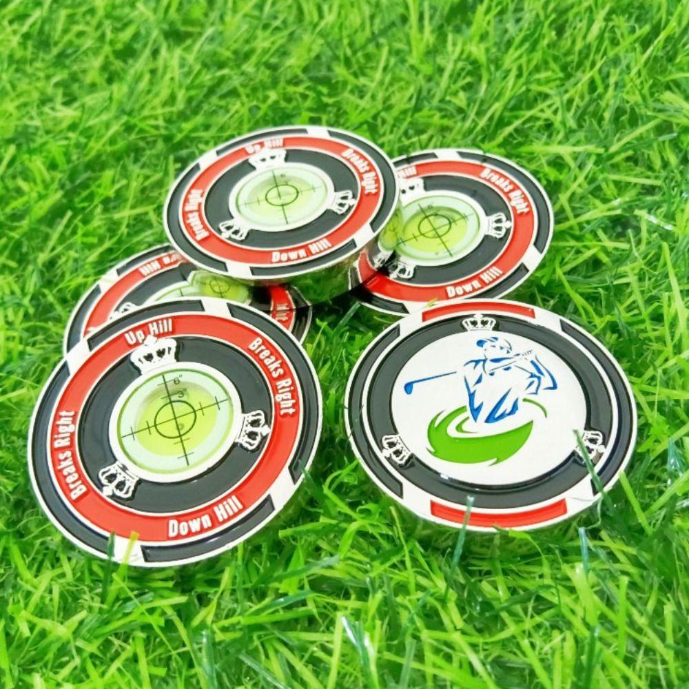 Metal Golf Green Reader Two-sided Golf Ball Marker Golf Hat Clip Marker Boys