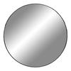 Black Steel Mirror Ø 100 Cm