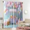2pcs, 2D FLAT PRINTING Curtains (Without Rod) Sweet Pastel Cart Modern Creative Curtains Prints Light Filtering Curtains Home