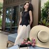 Spring Clothing Light Luxury Heavy Industry Chic Celebrity Long Dress French Temperament Hepburn Dress Dress Dress Women