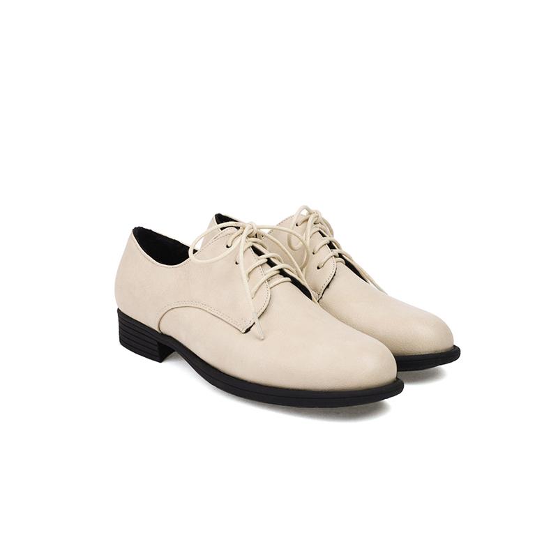 Brogue Woman Spring Autumn Flats Women Shoes PU Leather Lace-Up Loafers Female Flat Oxfords Big Size 41 42 Chaussure Femme