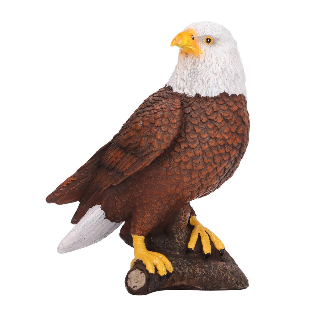 Weißkopfseeadler Statue Kopf Drehung Stil Reiche Details Stabil Langlebiges Harz Patriotische Adlerfigur für