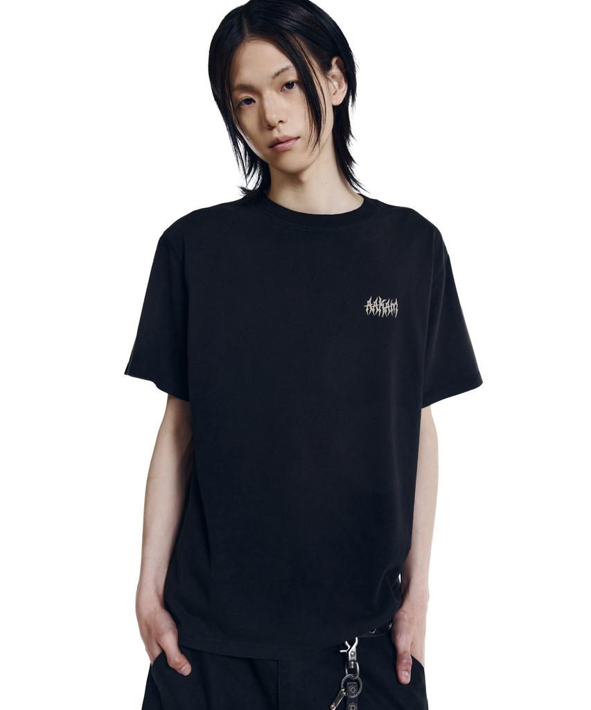 AAKAM Dirty Spray Bone Half Top (Black)