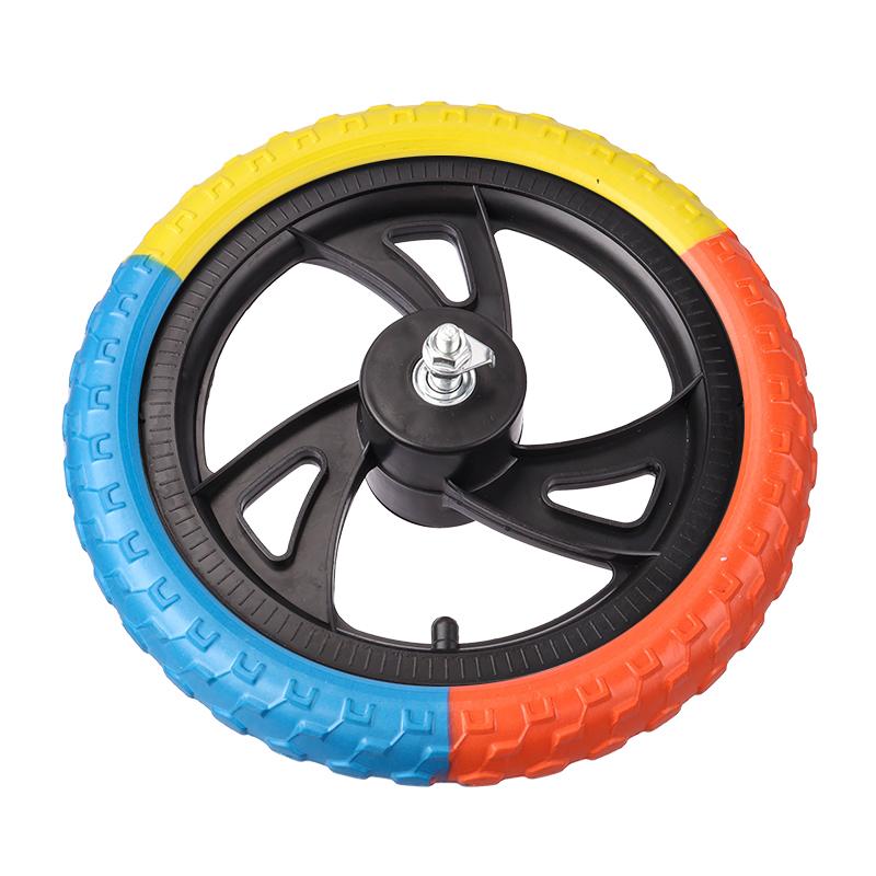 2-pack Assembly Balancing Bike Replacement Roller Skate Wheel Accessory Solid EVA Foam Wheel Airless Bicycle Wheel Accessory Pla
