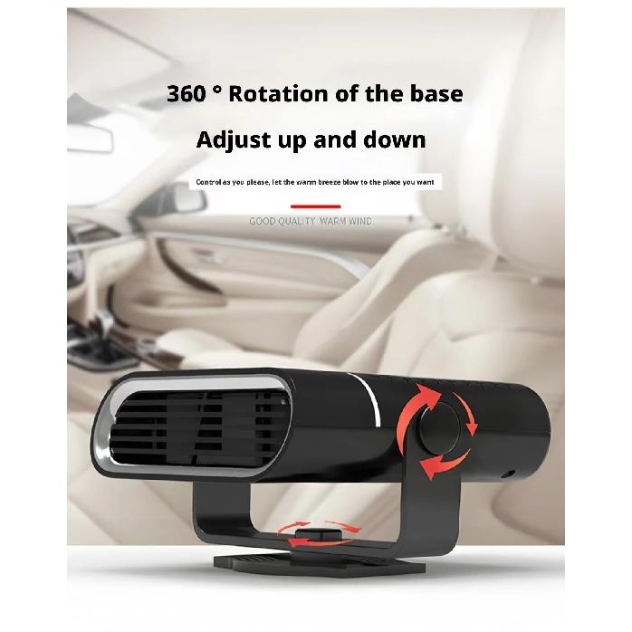 Car Heater Defroster Defogger 12V/24V Universal for Cars & Trucks 2-in-1 Cooling & Heating Quiet Operation Adjustable Angle