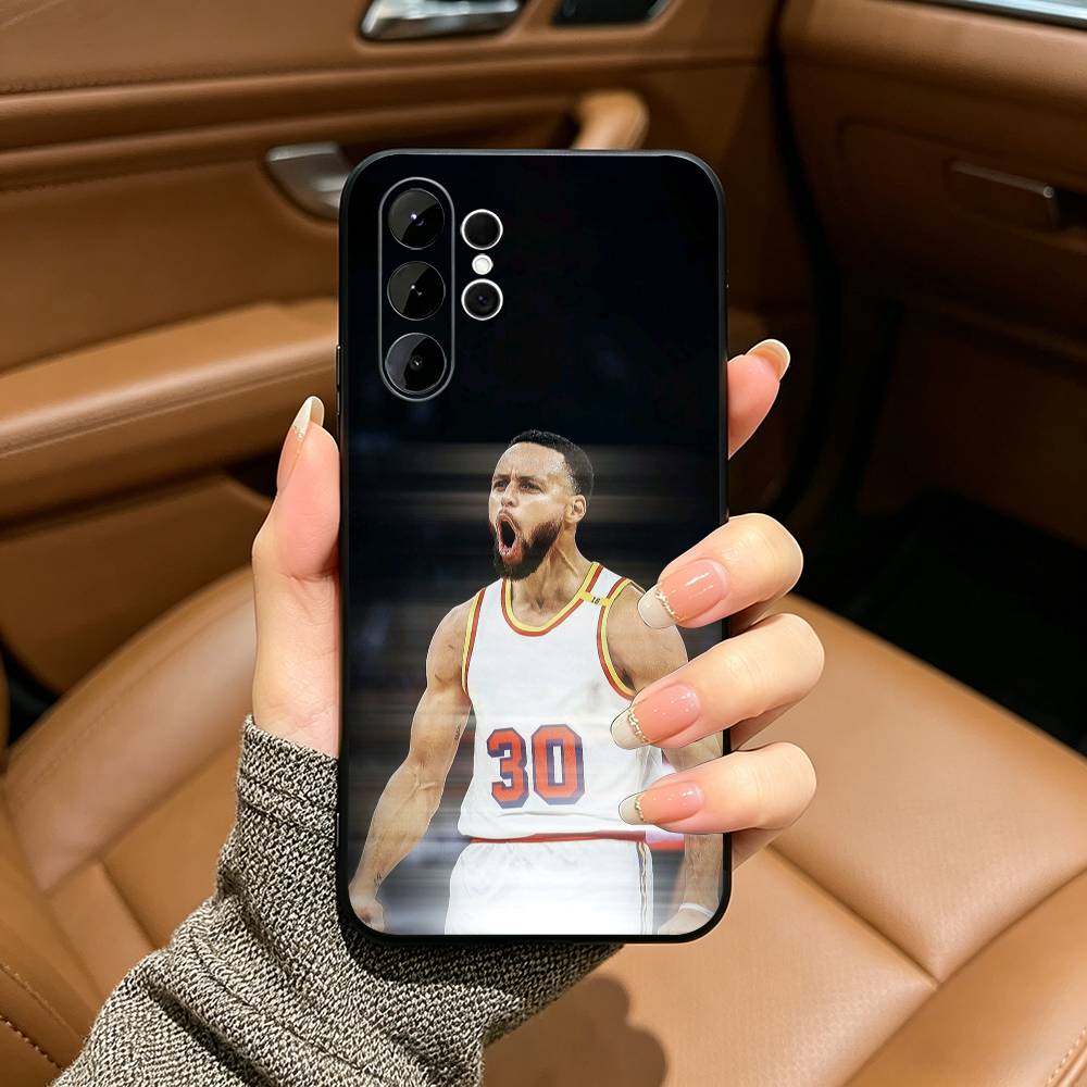30 Stephen- C-Curry Black Soft Silicone Phone Case for Samsung Ultra S25, S24, S21, S22, S23, S30, Plus, FE, Lite