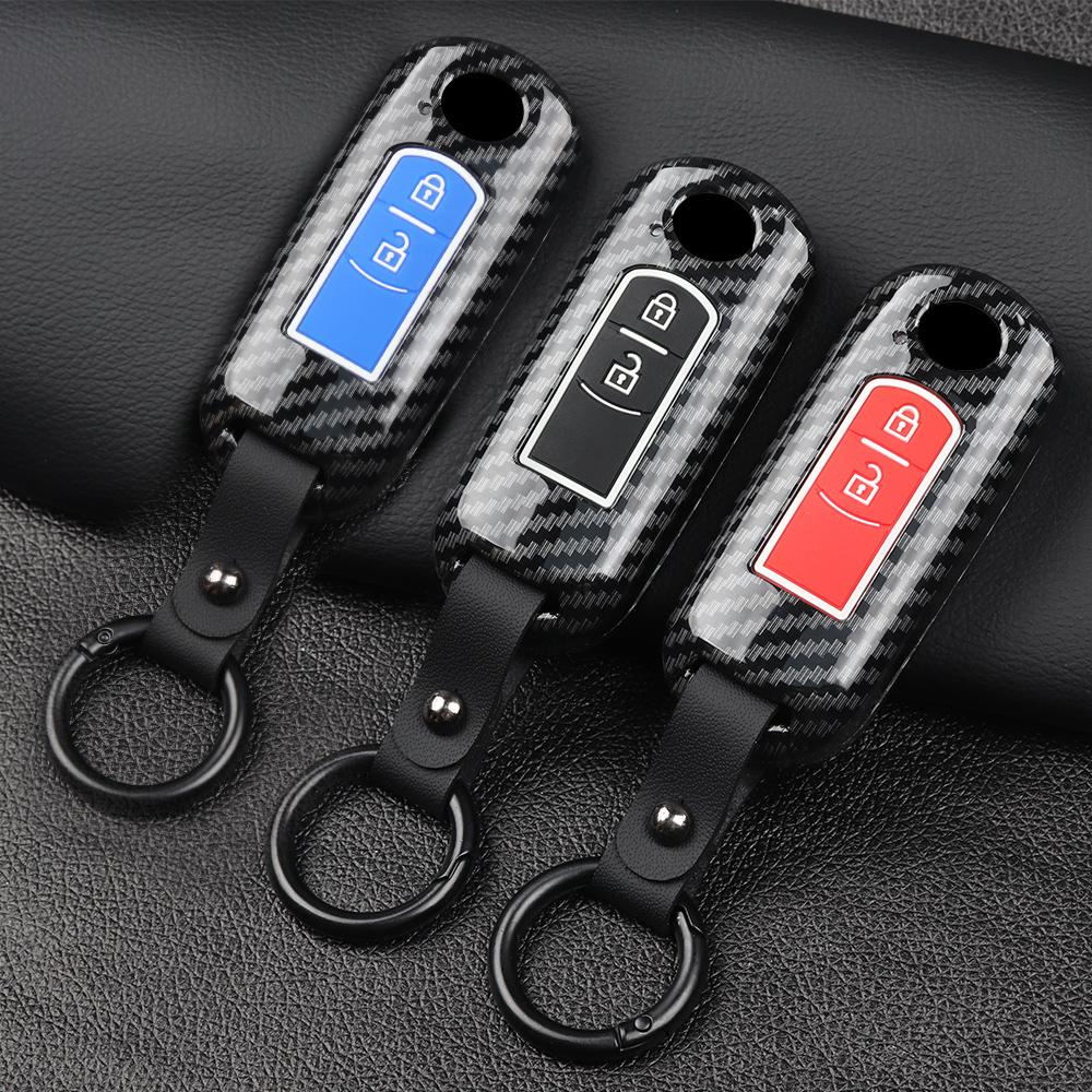 Carbon Car Remote Key Case Cover For Mazda 2 3 6 Demio Atenza Axela CX5 CX 5 CX3 CX7 CX8 CX9 MX5 2015-2018