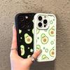 Phone Case for iPhone 16 15 Pro Max 13 12 11 Pro 14ProMax 16Plus 12Pro 16e 13Pro Soft Cover Shell Cartoon Avocado