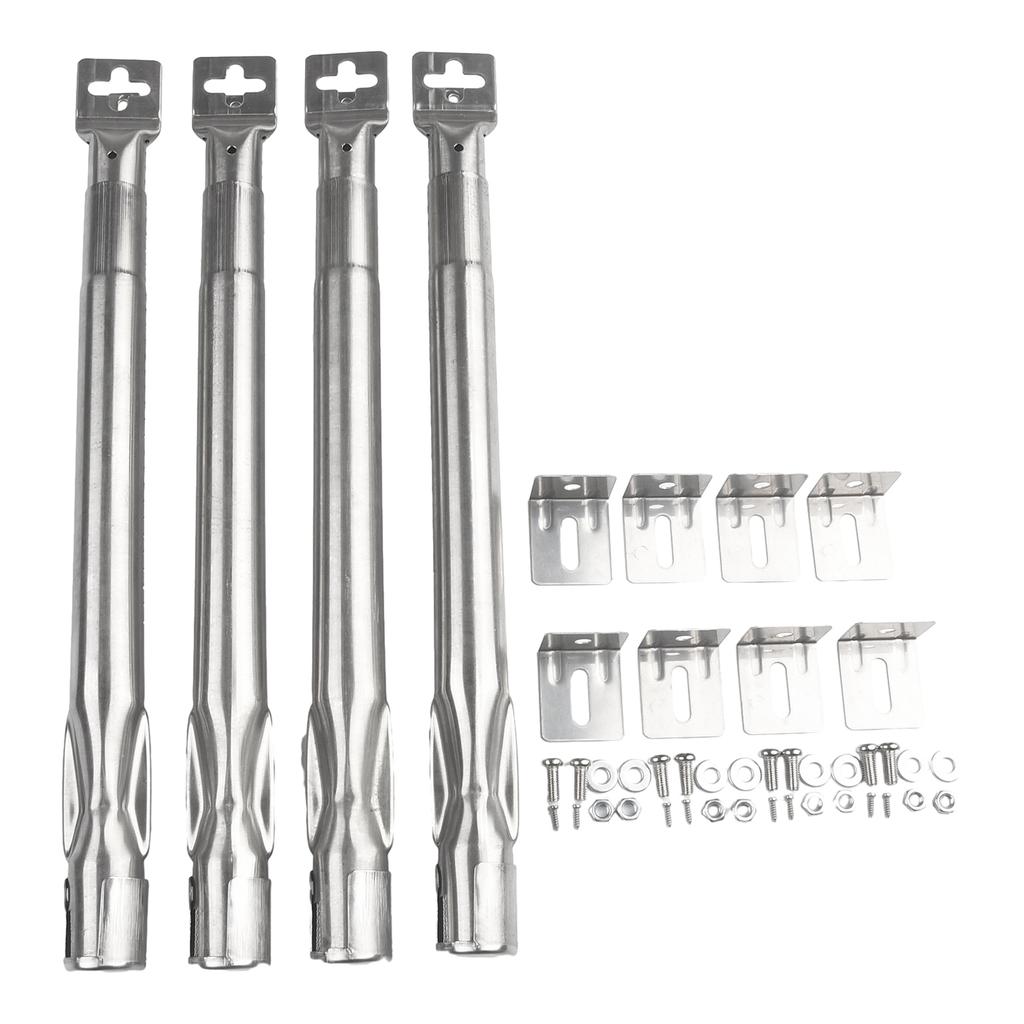 Parts Burner 35-42cm 4Pcs/Set Accessories BBQ For Gas Grill Hole 11mm Replacement Stainless Steel High Quality