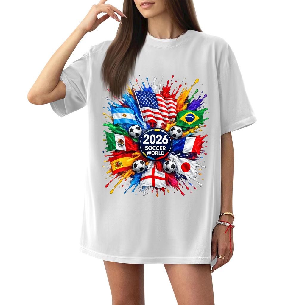 Unisex Soccer Fan Casual Short Sleeve T-Shirt for Everyday Wear