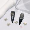 Water Drop & Pearl Stamen Design Nail Bow with Zircon Jewelry - 43 Piece Set