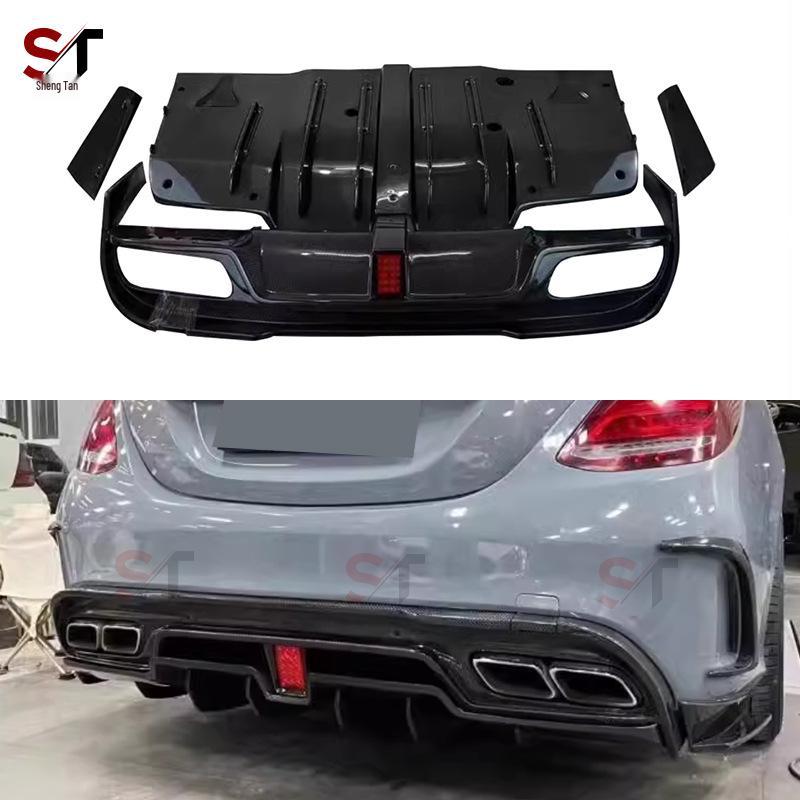 Mercedes-Benz C-Class W205 C63 Carbon Fiber Rear Lip IMP Style Diffuser Body Kit