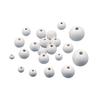 100pcs White Round Wooden Beads Natural Unfinished Loose Beads Wooden Spacers for DIY Crafts Jewelry Making