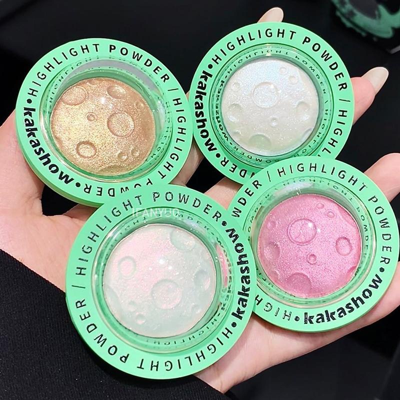 

4 цвета Planet Highlighter Powder High Gloss Face Body Brightening Contour Natural White Pink Mushed Potato Eyeshadow Makeup