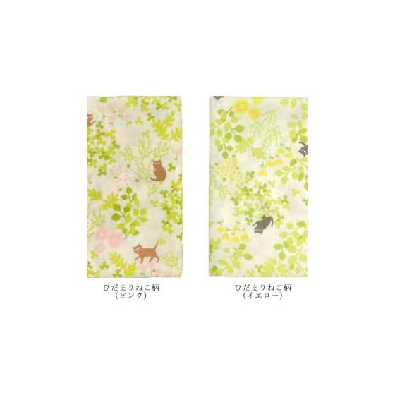 Japanese Tenugui Gauze Towel - 100% Cotton, Made In Japan, Fray-Resistant, Cat Pattern, 32cm X 88cm, Quick-Drying, Thick, Double Layer