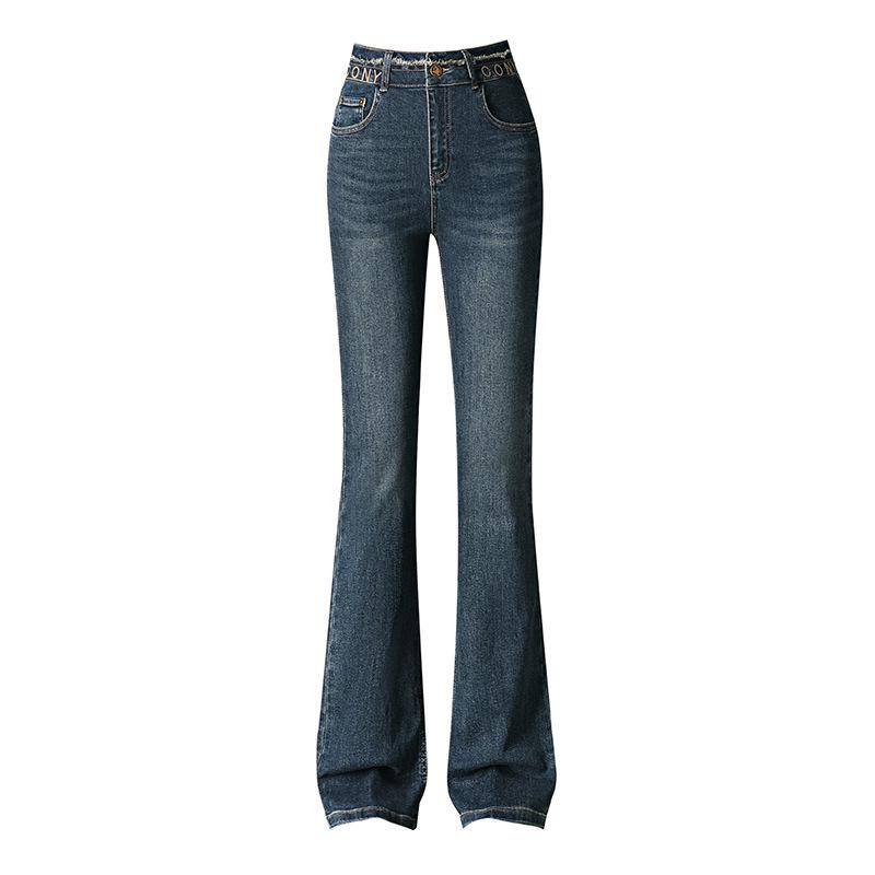 Women's High Waist Slimming Blue Flare Jeans