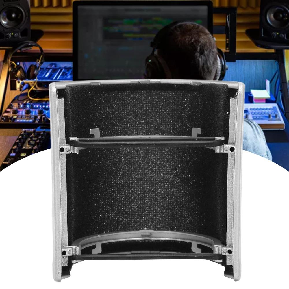 Easy To Assemble U Shape Microphone Windscreen Adjustable Lightweight Mesh Shield Mic Shield Spraying Reduce