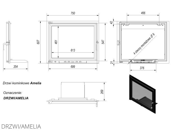 Ușă pentru AMELIA (fontă)