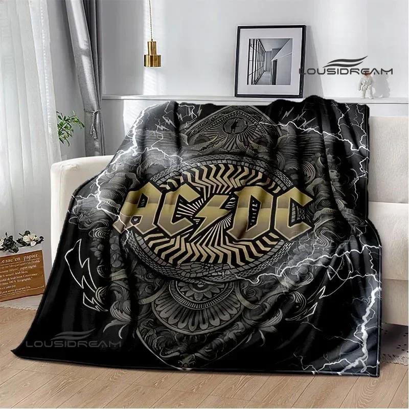 3D Retro Rock band AC/DC printed blanket Picnic blanket Warm Flannel blankets Home bed linings blankets for beds Birthday Gift