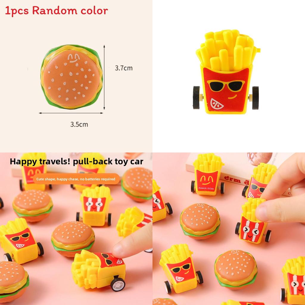 Creative French Fries Burger Design Children Inertia Toy Car For Toddlers And Preschoolers