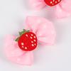 2Pcs Strawberry Bow Hair Clips Pink Dot Ribbon Hairpins Sweet Double Ponytails Barrette For Girls Children Headwear Accesories