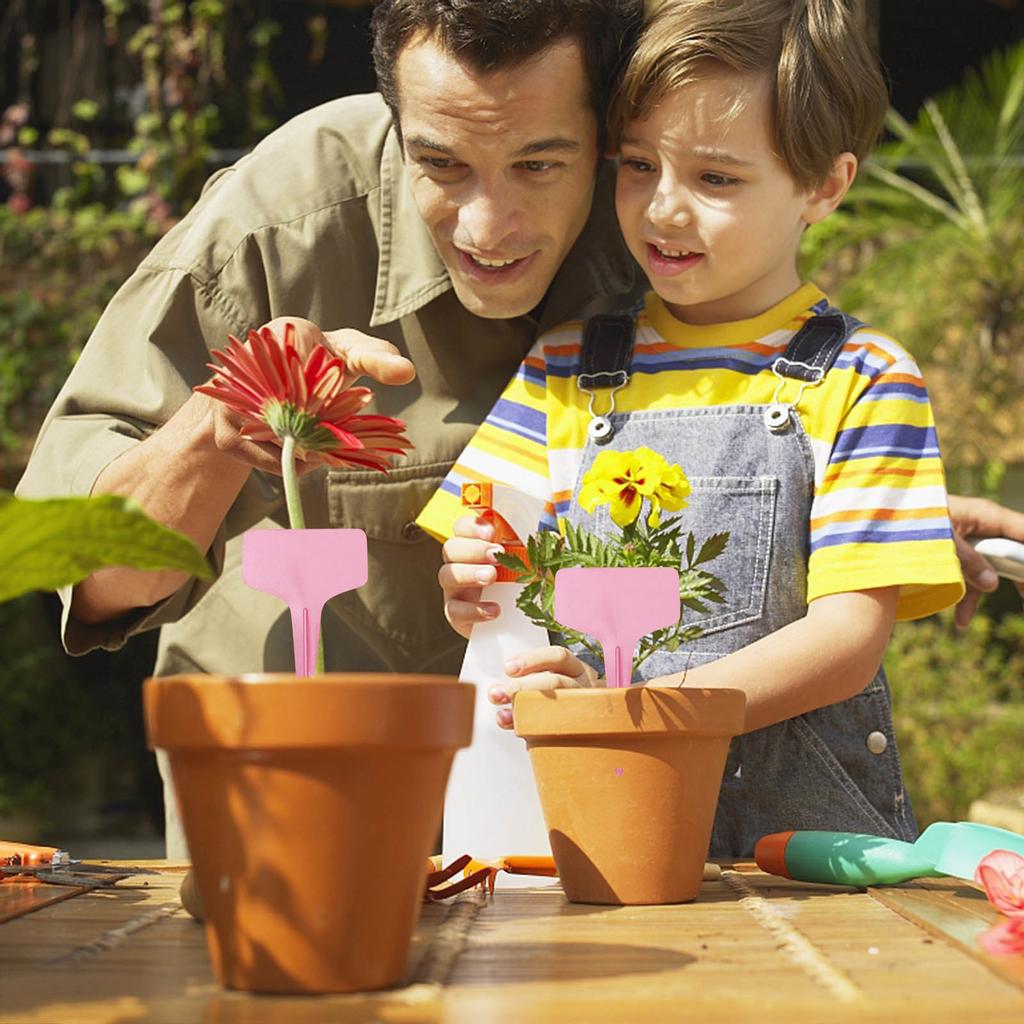 100 Pcs Garden Markers Plant Labels T-Type Plant Tags Outdoor Garden Sign