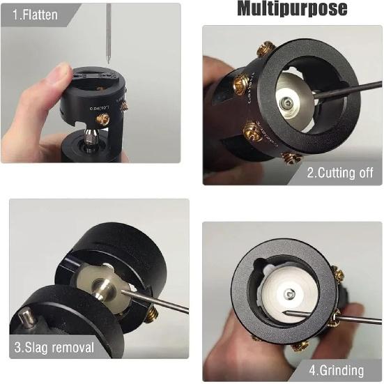 Tungsten Electrode Sharpener Grinder TIG Welding Tool Multiple Angle Holes Electrode Grinder with 5PCS 25mm Wheels for TIG Welding