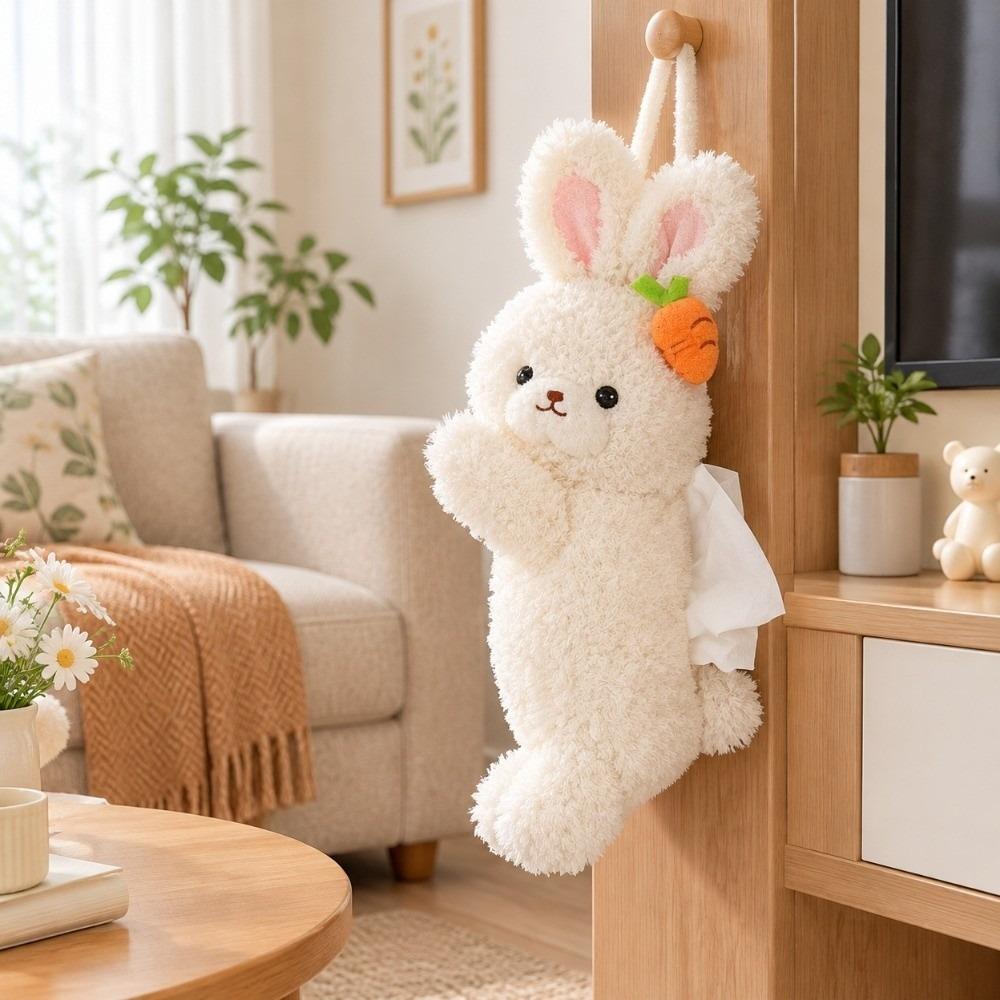 30cm Car Tissue Box Cute Doll Hanging Tissue Box Funny Tissue Napkin Holder  Paper Organizer
