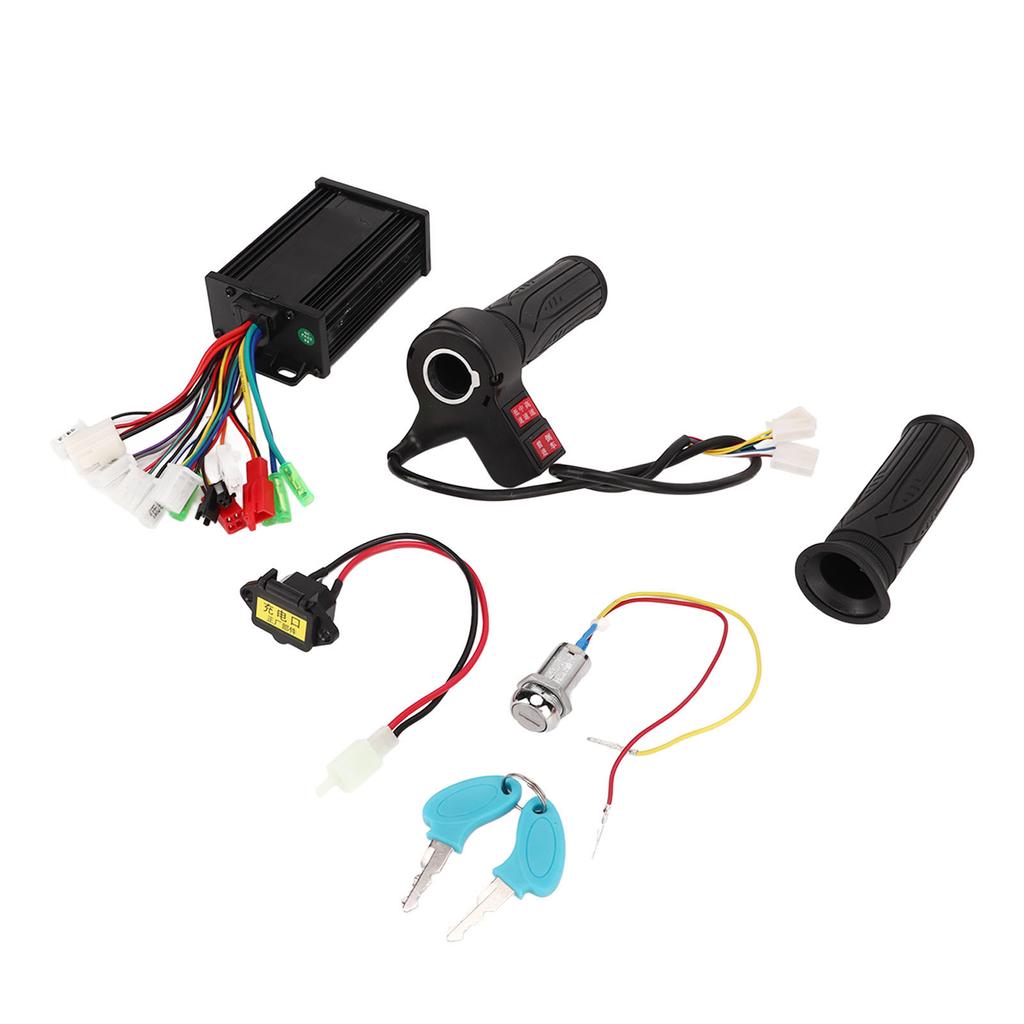 Electric Bike Speed Controller Brushless 36V 48V 350W Aluminum Alloy Electric Bike Motor Controller with Throttle Grip