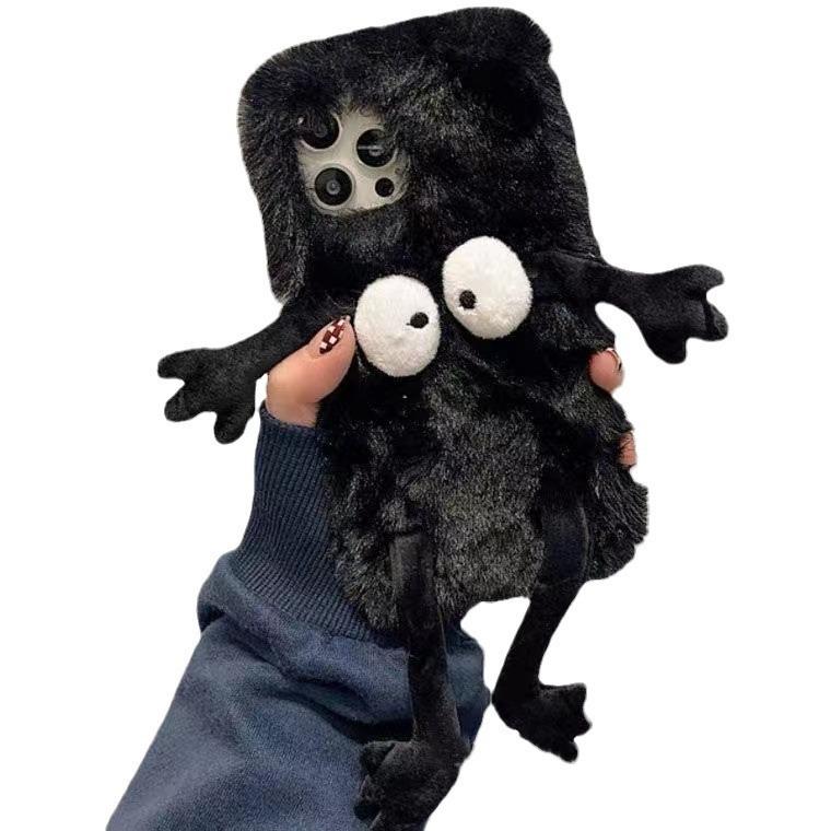 Plush Briquettes for Apple 15ProMax Phone Case for IPhone16/14/13 Fall/Winter 12 Cartoon Funny XR