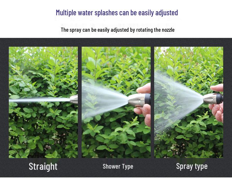 Extended Metal Car Wash Water Gun with Rubber-Coated Handle