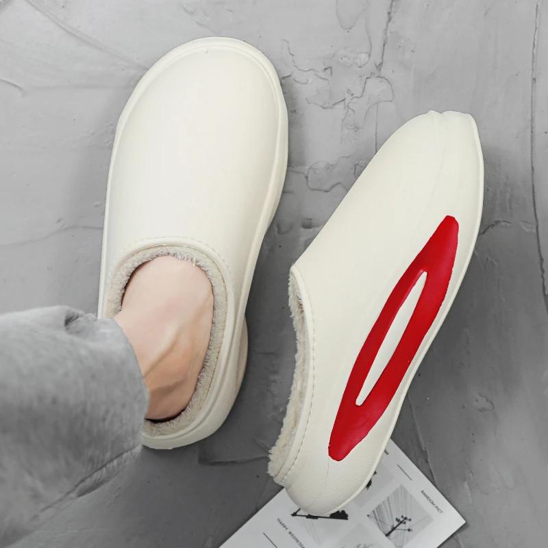 Fashion Slippers Men's Home Winter Eva Outdoor Slipper for Men Trendy All-match Keep Warm Thick Bottom Lightweight Main Push Mans Shoes