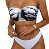 Bandeau Print Sexy Bikini Two Piece Tie Side Set Elegant Comfortable Swimwear